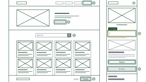 Barrierefreie Website mit sichtbarem Fokuszustand und responsivem Formulardesign