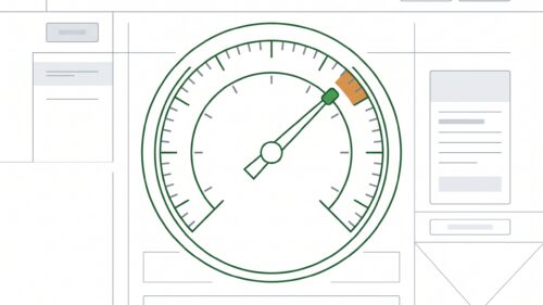 Dashboard-Gauge für Pagespeed Audit im E-Commerce