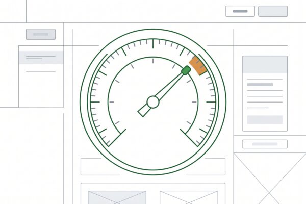 Dashboard-Gauge für Pagespeed Audit im E-Commerce
