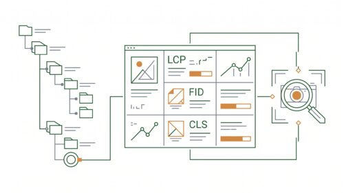 Shopware-Kategoriebaum mit Core-Web-Vitals-Messung und visueller Suche als Traffic-Kanal