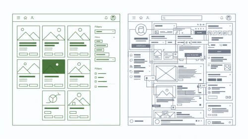 Übersichtliche versus überladene Benutzeroberfläche im UI-Design Vergleich
