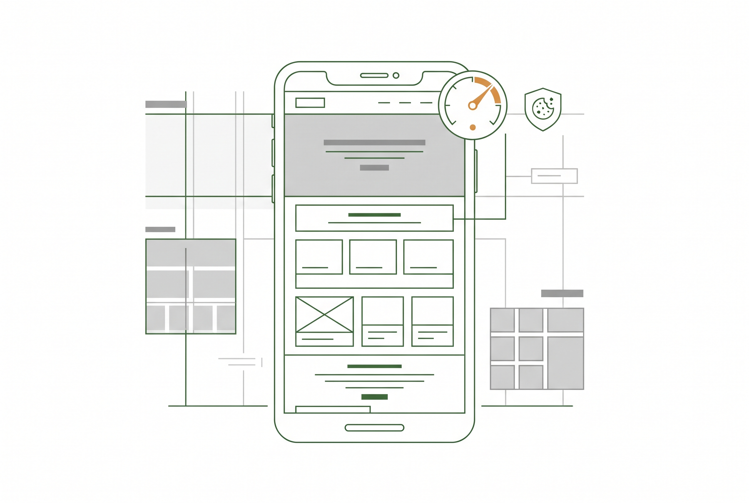 Smartphone-Homepage mit Speed und DSGVO für professionelle Homepage